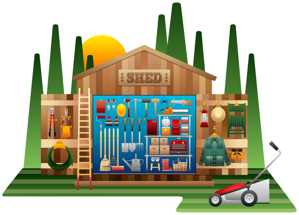 shed, shed tools, wooden-1086472.jpg